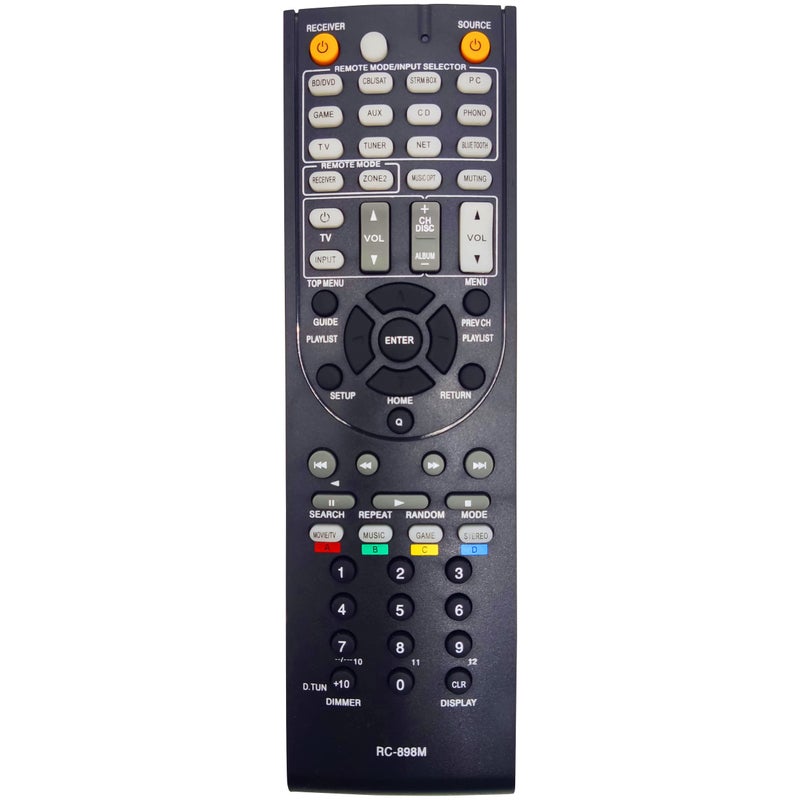 INTECHING RC-898M AV Receiver Remote Control for Onkyo TX-NR545, TX-NR646, TX-NR747 - Image 1